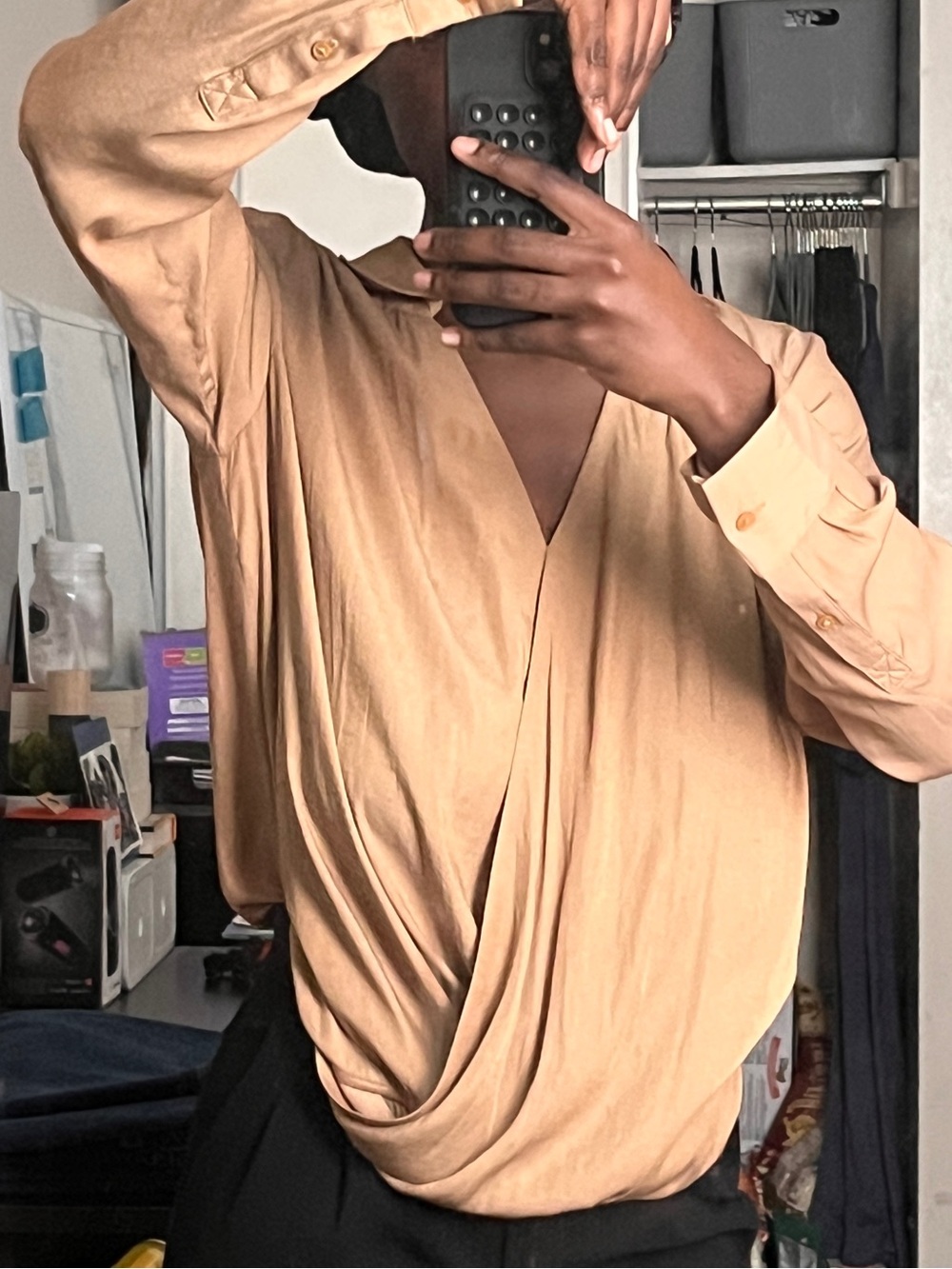 Banana Republic - Yellow/Gold V-neck Blouse (s)